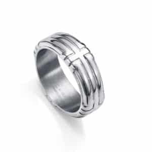 Anillo Acero Cruz Sr Fn