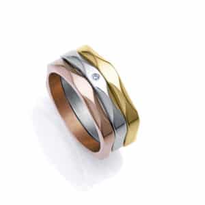 Anillos Acero 3 Tonos Crist Sra Fashion