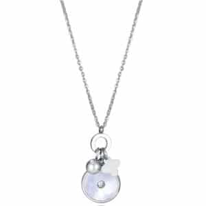 Collar Acero, Madre Perla Y Crist Sra Fn