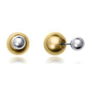 Pend Acero 2 Tonos Ip Dorado Bolas Sra Fn