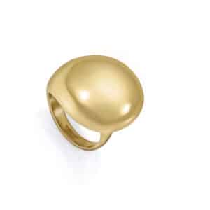 Anillo Acero Ip Dorado Sra Fashion