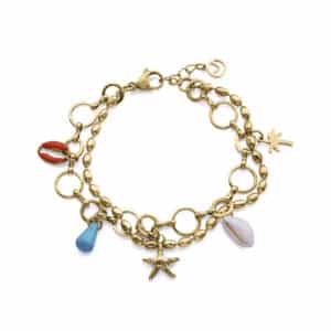 Puls Acero Ip Dorado Concha Sra Fashion