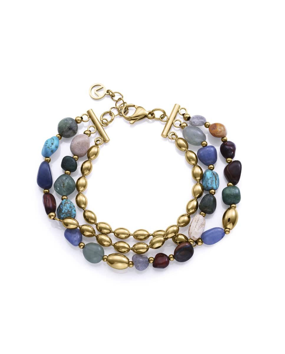 Bracciale Rigido In Acciaio Rosa E Oro, Multicolore, Finitura Lucida – Regalo Unico Per Lei - 5