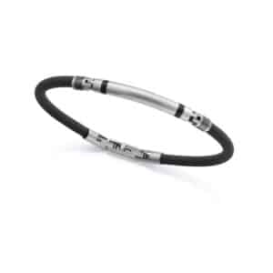 Puls Acero Y Silicona Negra Sr Fashion