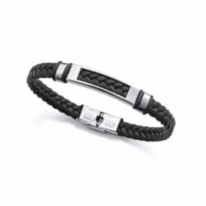 Puls Acero Piel Y Silicona Negra Sr Fashion