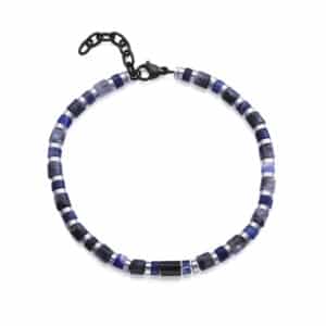 Puls Acero E Ip Negro Piedras Nat Sr Fashion