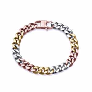 Puls Acero Eslabones Ip Dorado Y Rosa Sra Fn