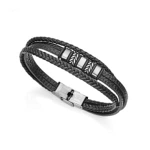 Puls Acero Piel Negra Sr Fn