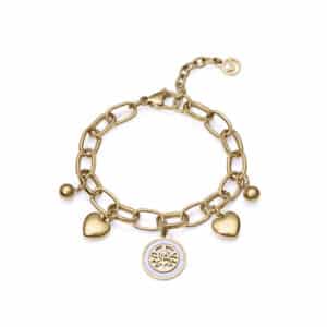 Puls Acero Ip Dorado Colgantes Sra Fn