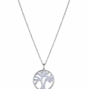 Collar Plata De Ley Baño Rodio Circ Sra Jwls