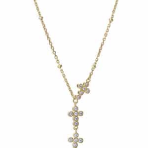 Collar Plata De Ley Baño Oro Circ Niña Jwls