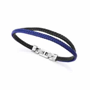 Puls Acero Y Piel Negra Y Azul Sr Fashion