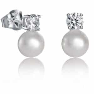Pendientes Plata Circon Perla Fantasia Sra Jew Exp