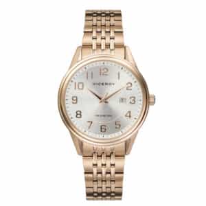 Reloj Acero Ip Rosa Brazalete Sra Va