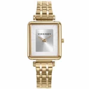 Reloj Acero Ip Dorado Brazalete Sra Va