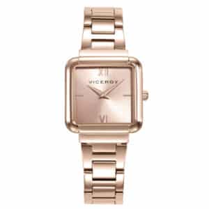 Reloj Acero Ip Rosa Brazalete Sra Va