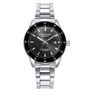 Reloj Acero Y Ceramica Brazalete Sra Va