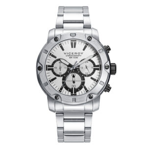 Crono Acero Ip Negro Brazalete Sr Va