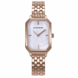 Reloj Acero Ip Rosa Brazalete Sra Va
