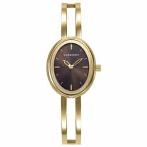 Reloj Acero Ip Dorado Brazalete Sra Va