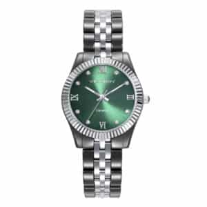 Reloj Acero Y Cerámica Brazalete Sra Va