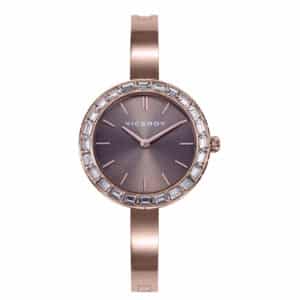 Reloj Acero Ip Rosa Brazalete Sra Va