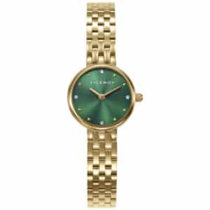 Reloj Acero Ip Dorado Brazalete Sra Va