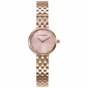 Reloj Acero Ip Rosa Brazalete Sra Va