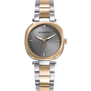 Reloj Acero Ip Rosa Brazalete Sra Va