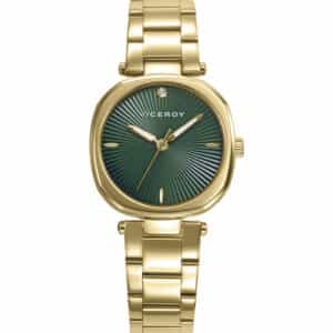 Reloj Acero Ip Dorado Brazalete Sra Va