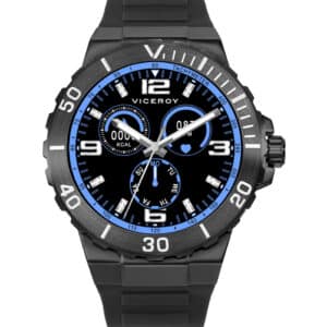 Reloj Smart Acero Ip Gris Y Negro Correa Sr Va