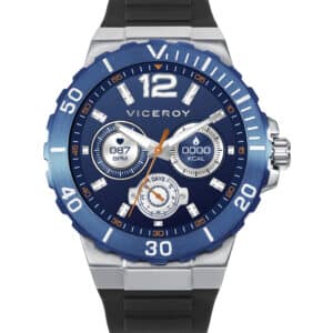 Reloj Smart Acero Ip Azul Correa Sr Va