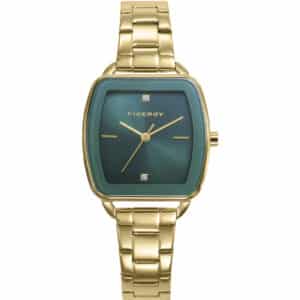 Reloj Acero Ip Dorado Brazalete Sra Va