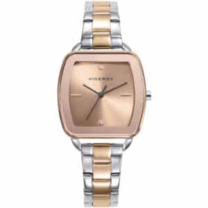 Reloj Acero Ip Rosa Brazalete Sra Va