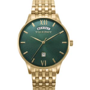 Reloj Viceroy Caballero caja de acero Ip dorado 5 Atm, brazalete de acero Ip dorado,movimiento cuarzo
