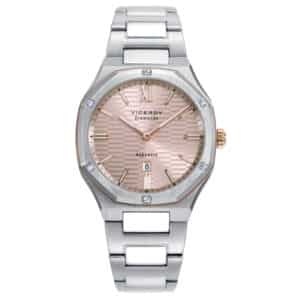 Reloj Acero Ip Diamantes Creados Brazalete Sra Va