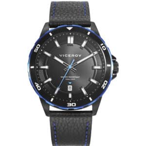 Reloj Viceroy Acero Ip Negro Y Azul Y Aluminio Correa Sr 46843-57