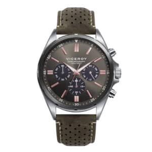 Reloj Viceroy Crono Acero Ip Gris Correa Sr