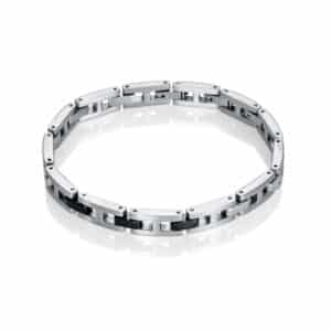 Pulsera De Eslabones Acero Cuadrados Sr Fsn