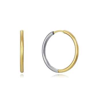 Pendiente Acero E Ip Dorado Anilla Sra Fn
