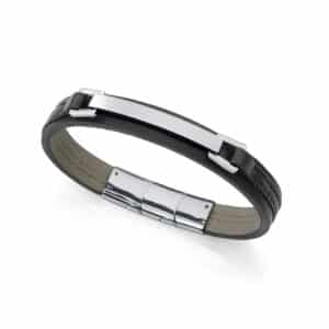 Puls Acero Y Piel Negra Sr Fashion