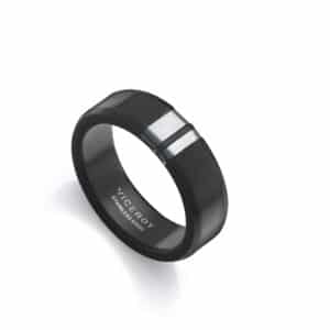 Anillo Acero Ip Negro Sr Fashion