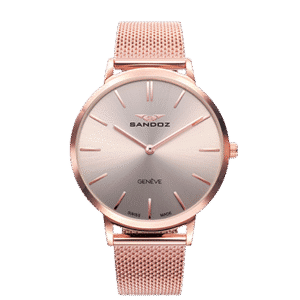 Reloj Acero Ip Rosa Brazalete Sra Classic & Slim S