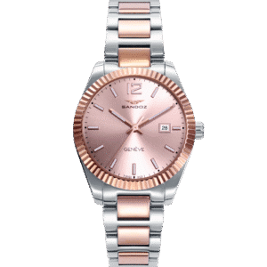 Reloj Acero Ip Rosa Brazalete Sra Sa