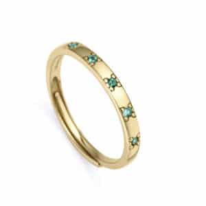 Anillo Plata De Ley Baño Oro Circ Sra Jewels