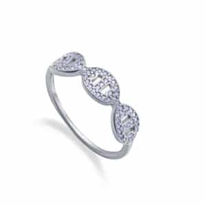 Anillo Plata De Ley Baño Rodio Circ Sra Jwls