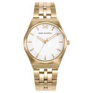 Reloj Acero Ip Dorado Brazalete Sra Va