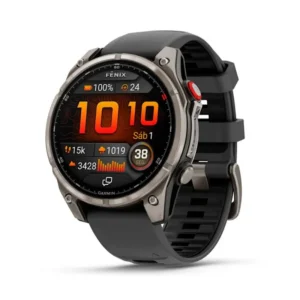 Reloj Garmin Fenix 8 Pro 47mm LTE Amoled Safiro, Titanio con Correa Silicona Negra/Gris 010-03198-11