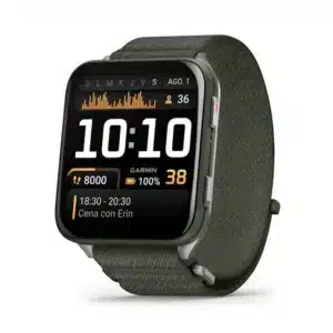 Reloj Garmin Venu X1 Verde Titanio Nailon  010-02980-03