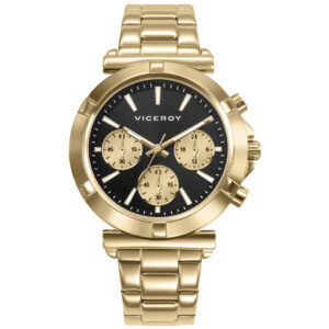 Crono Acero Ip Dorado Brazalete Sra Va